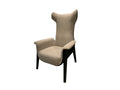 Leather and Linen Lounge Chair