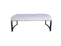 Brushed Black Fabric Bed Bench with Stainless Steel Frame