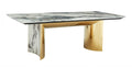 Vacuum-Plated Natural Marble Dining Table
