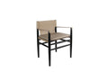 Wood-Frame Saddle-Leather Dining Chair