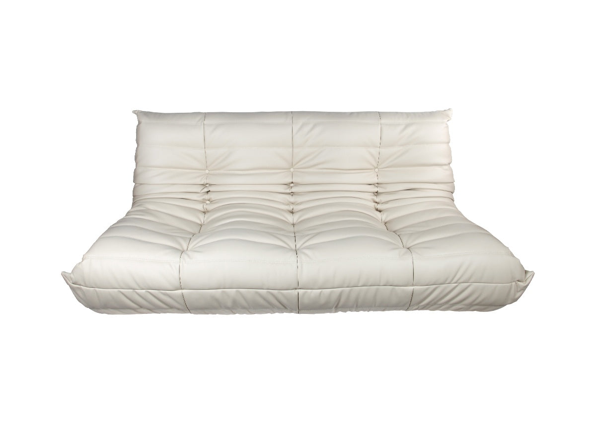 Microfiber-Upholstered Three-Seater Sofa