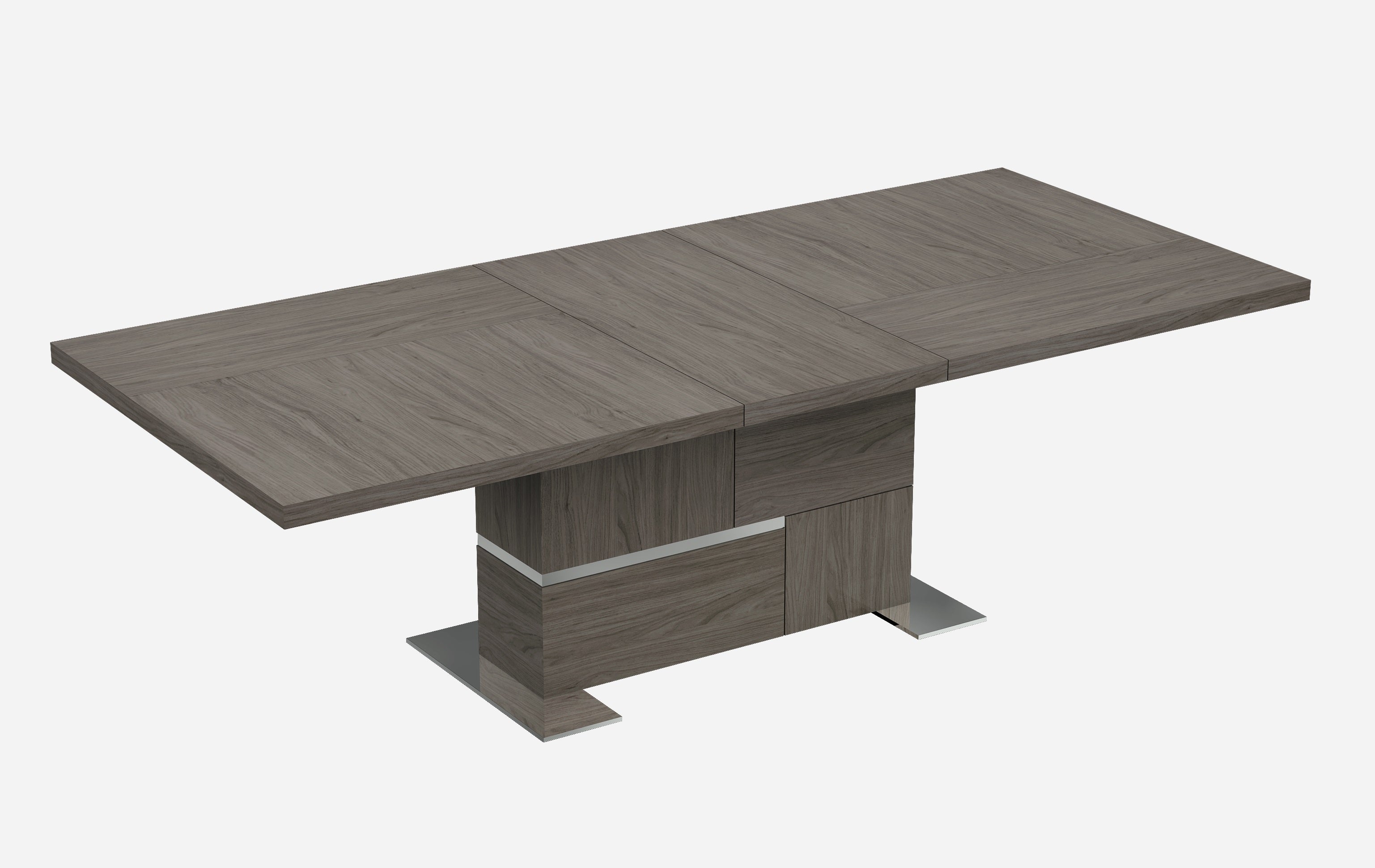 Copenhagen Chrome and Taupe Dining Table