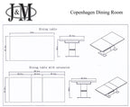 Copenhagen Chrome and Taupe Dining Table