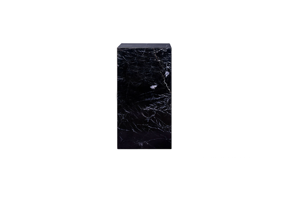 Small Black Marble Display Pedestal