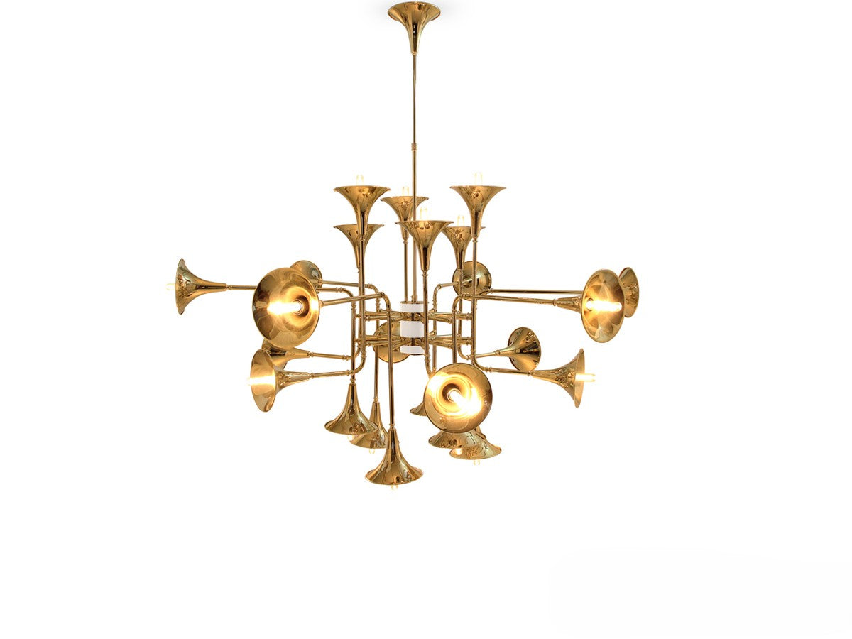 24-Headed Horn Chandelier