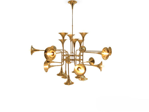 24-Headed Horn Chandelier