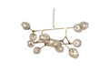 Polished Gold Twelve-Light Chandelier