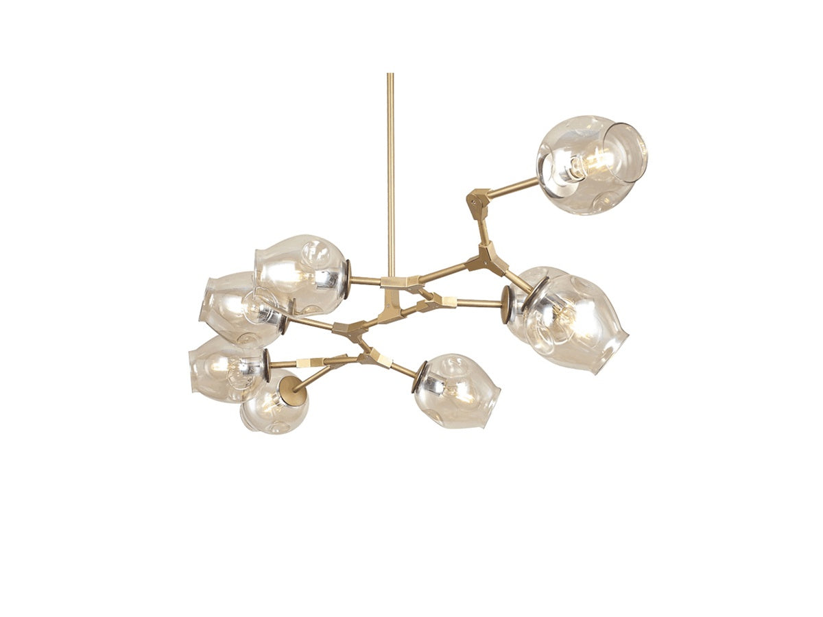 Polished Gold 8-Headed Chandelier