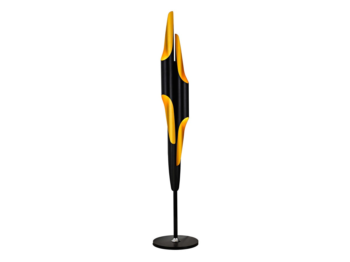 Black and Gold Aluminum Floor Lamp
