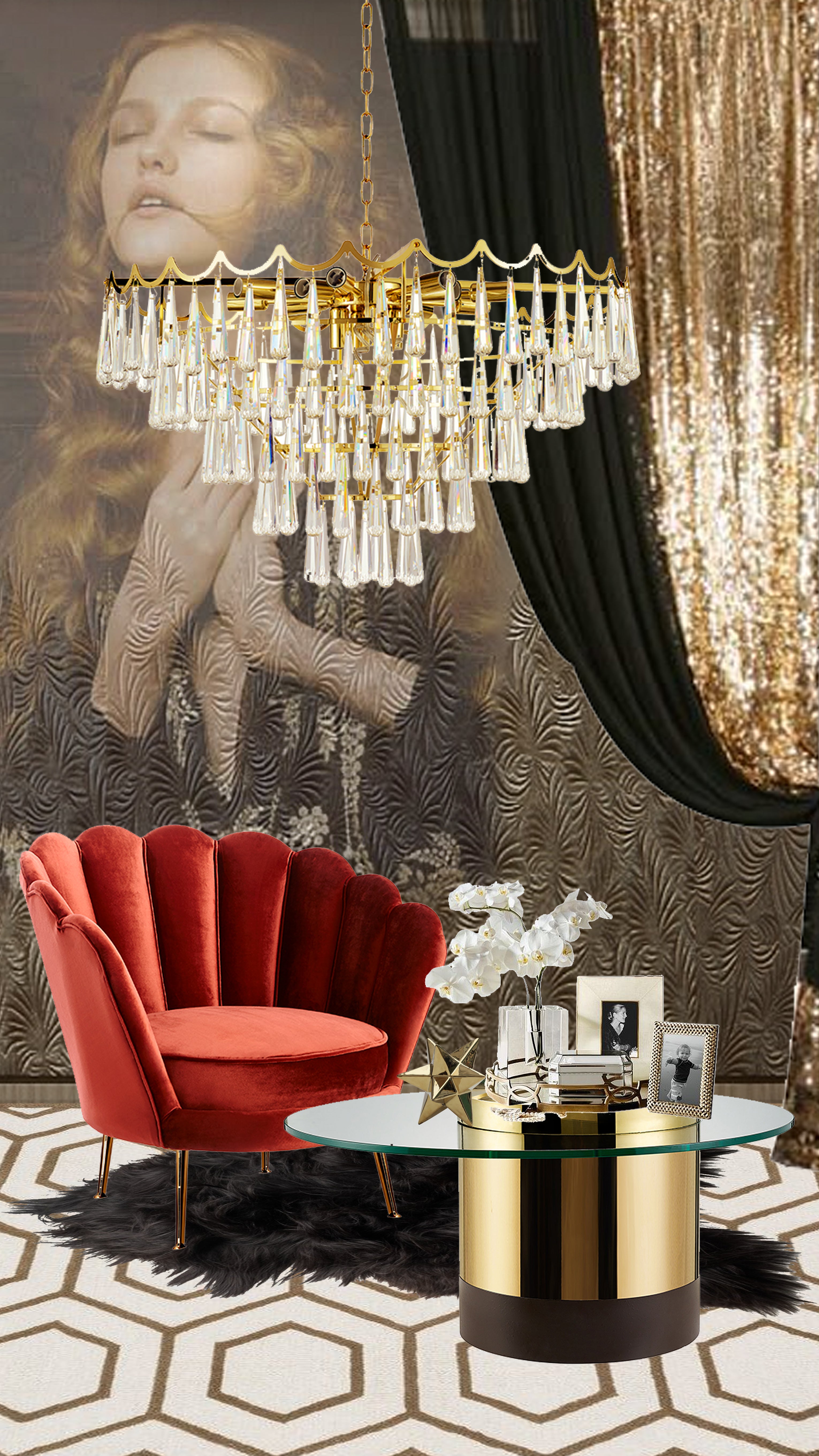Diana Crystal Chandelier — Round