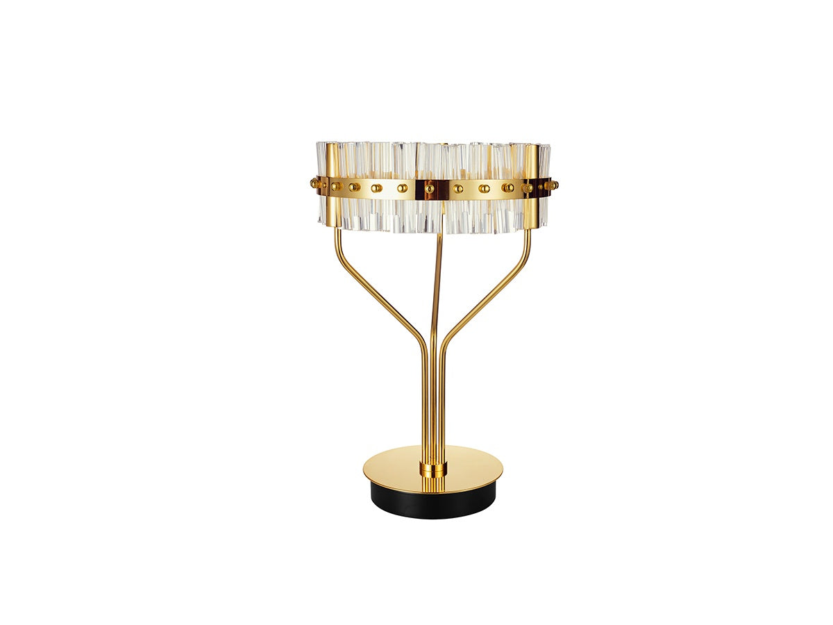 Harvey Gold and Black Glass Table Lamp