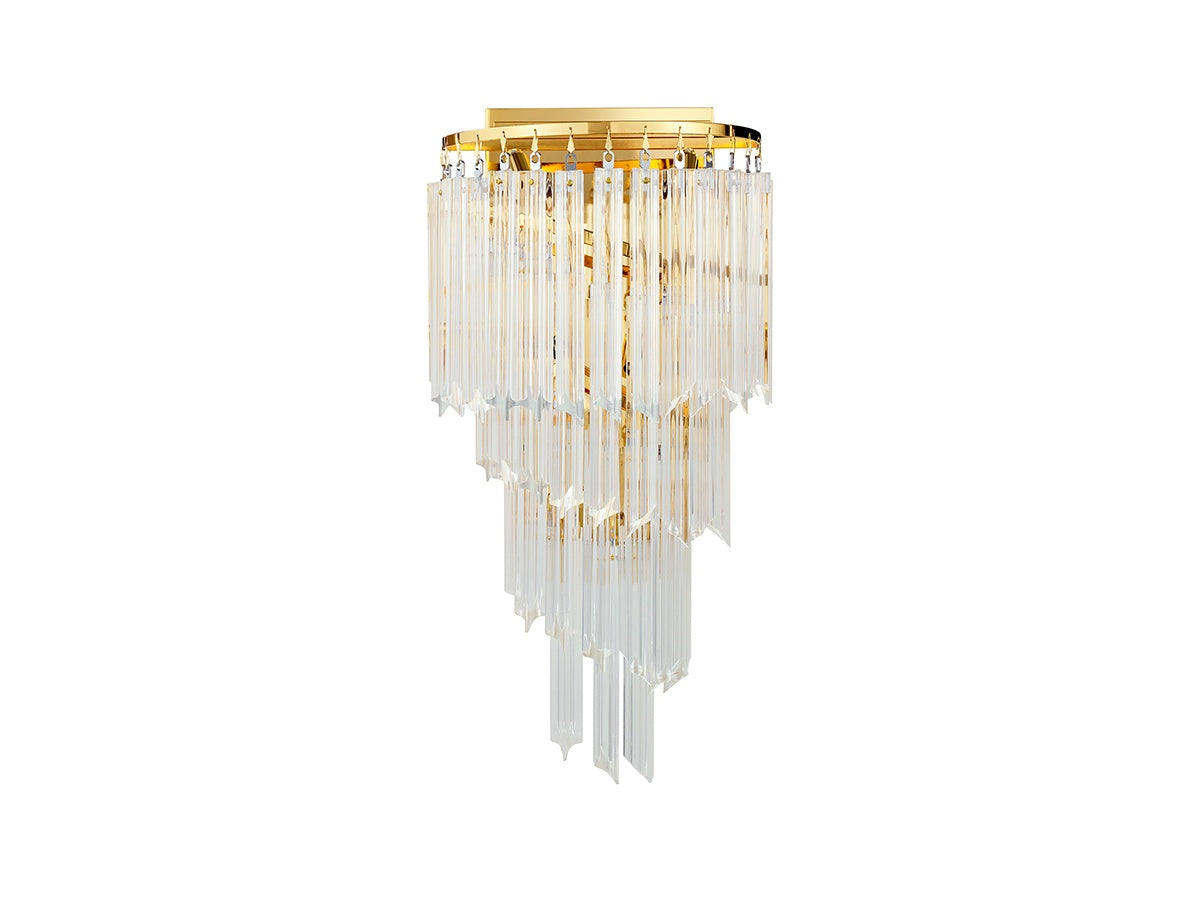 Harvey Gold Glass Wall Lamp
