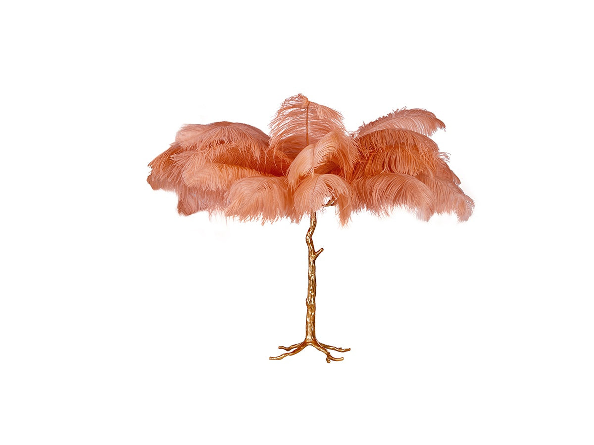 Ostrich Feather Table Lamp