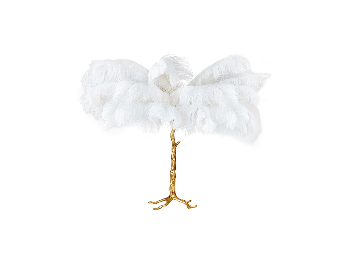 White Ostrich Table Lamp