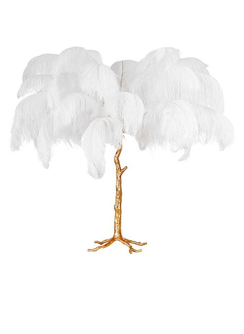 White Feather Table Lamp