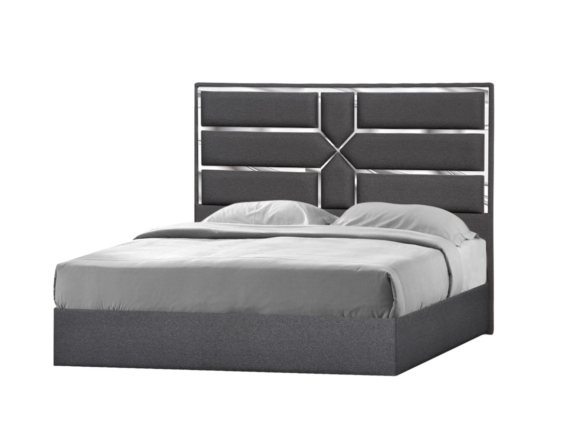 Da Vinci Charcoal King Platform Bed