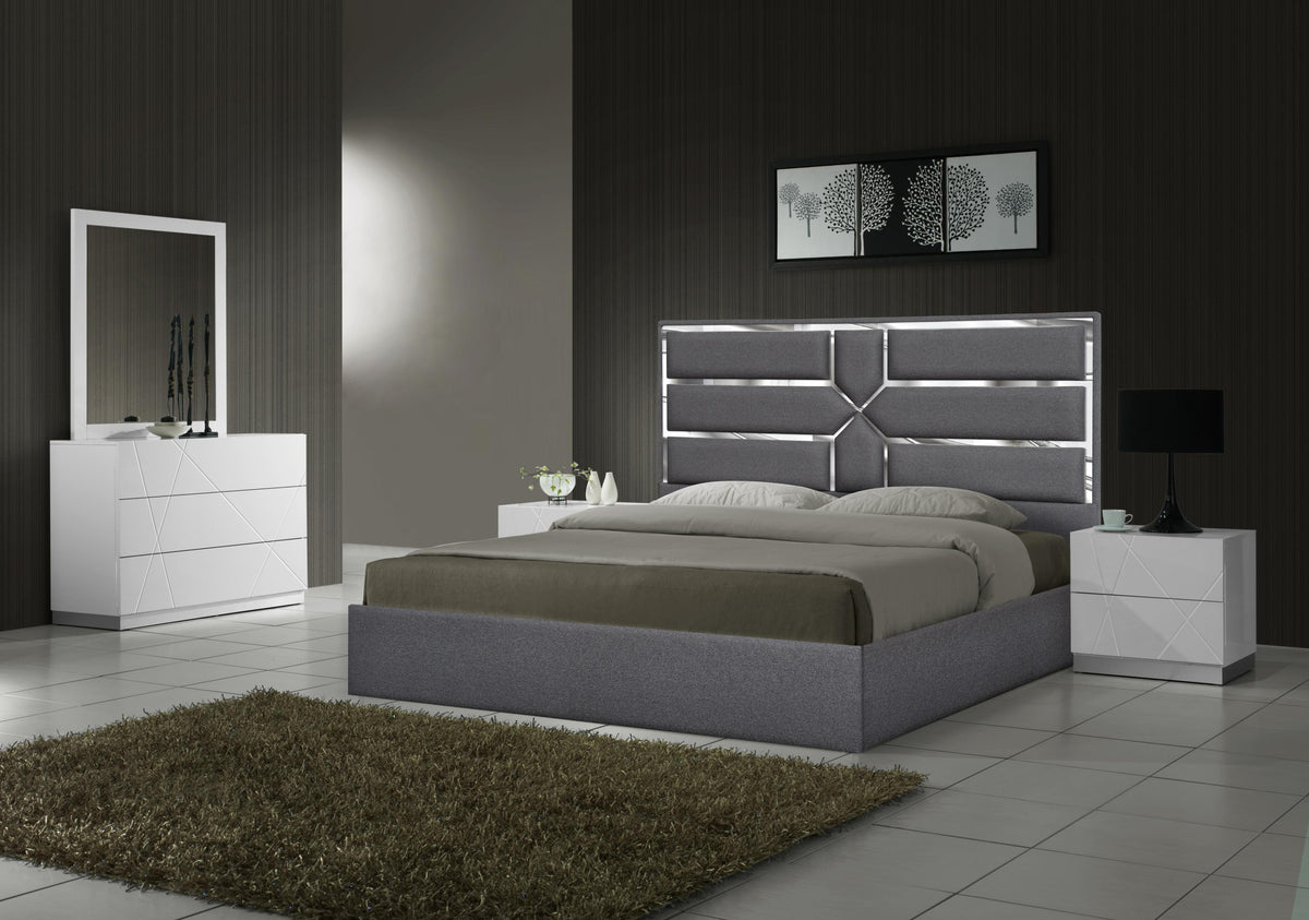 Da Vinci Charcoal King Platform Bed