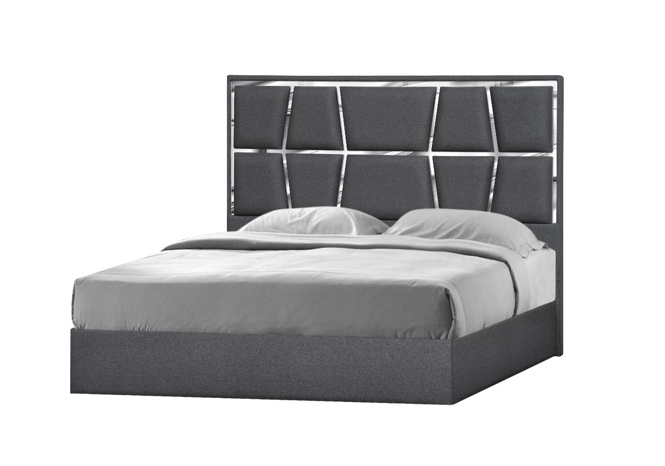 Degas King Bed in Charcoal