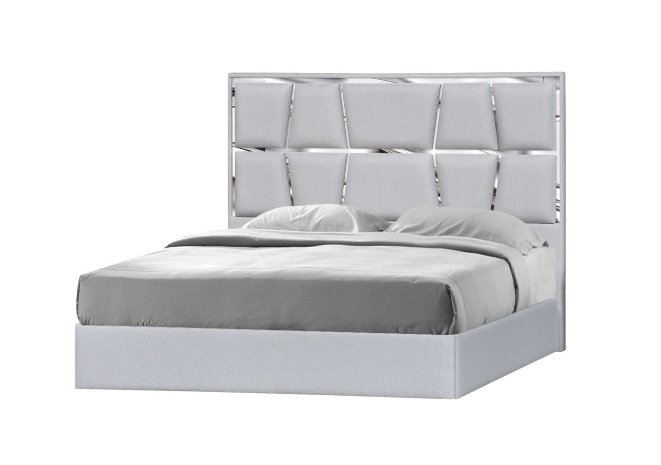 Degas Queen Bed in Silver Grey