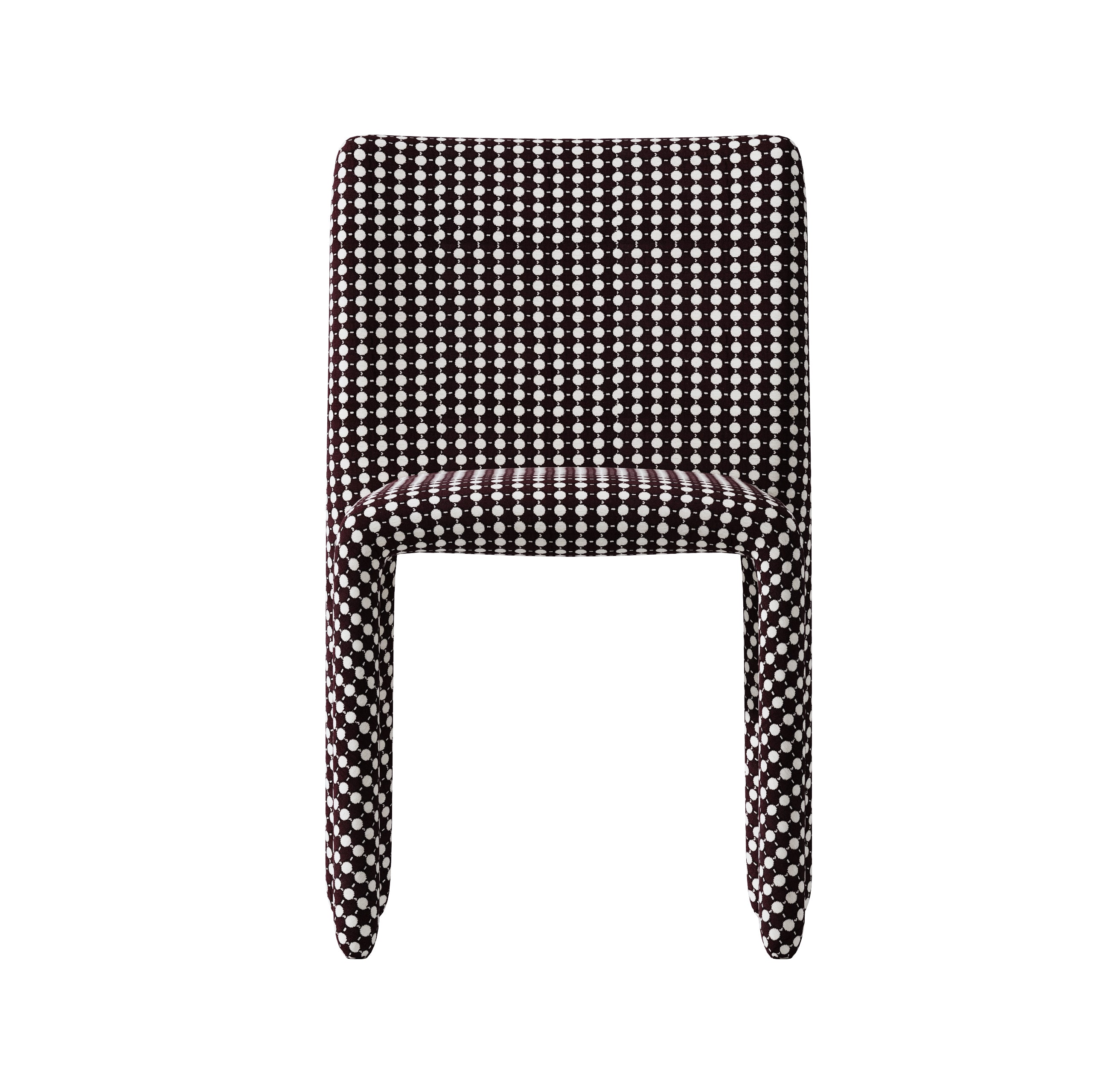 Metal-Frame Fabric-Upholstered Dining Chair