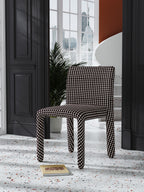Metal-Frame Fabric-Upholstered Dining Chair