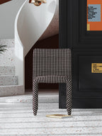 Metal-Frame Fabric-Upholstered Dining Chair