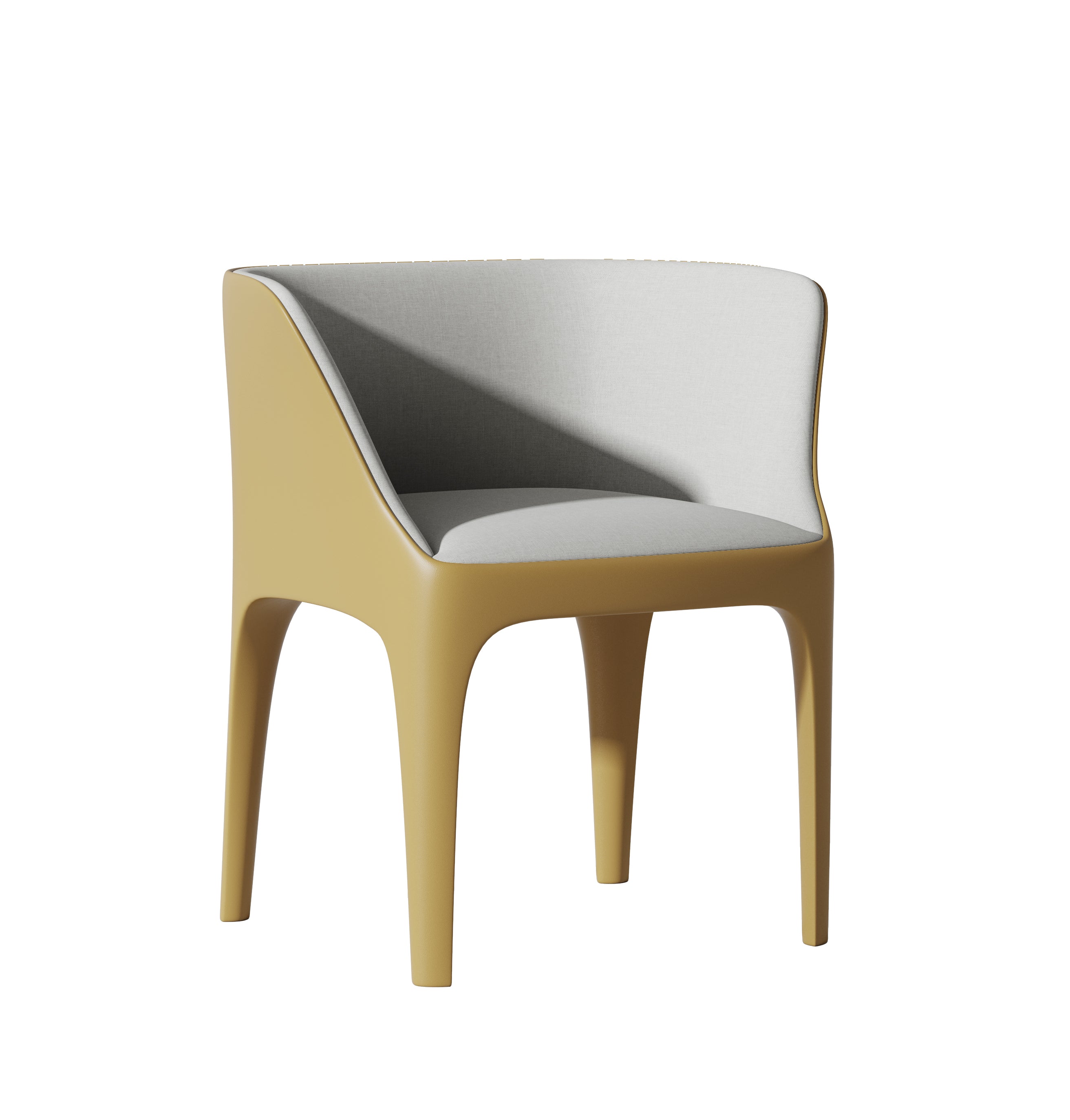 Metal-Frame Microfiber-Leather Dining Chair