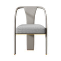 Gold-Tone Microfiber-Leather Dining Chair