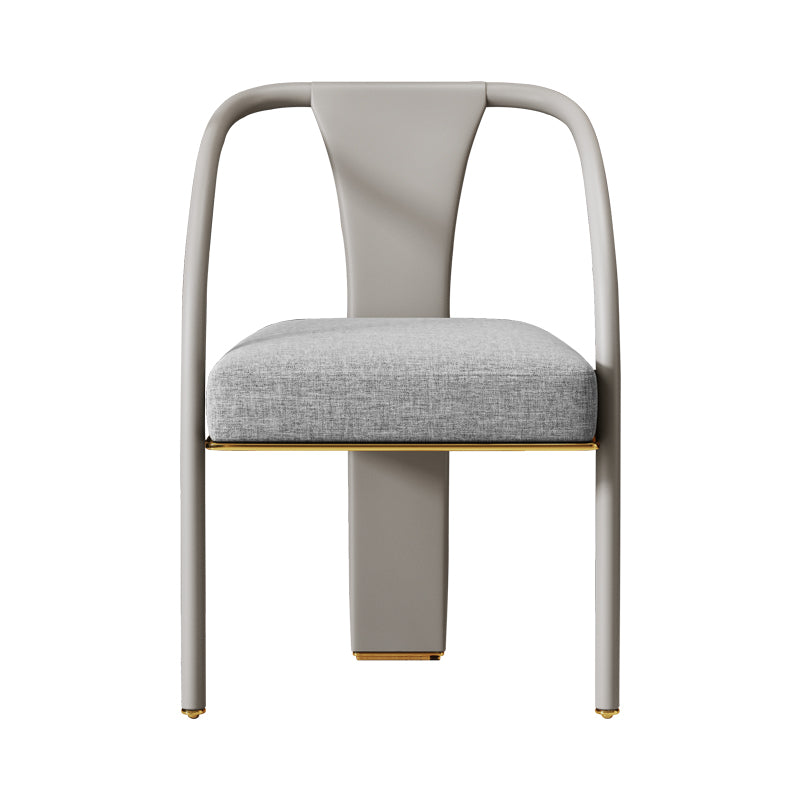 Gold-Tone Microfiber-Leather Dining Chair