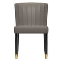 Gold-Tone Microfiber-Leather Dining Chair