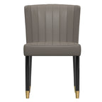 Gold-Tone Microfiber-Leather Dining Chair