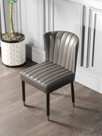 Gold-Tone Microfiber-Leather Dining Chair