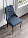 Gold-Tone Microfiber-Leather Dining Chair