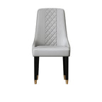 Gold-Tone Microfiber-Leather Dining Chair