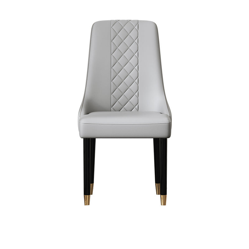 Gold-Tone Microfiber-Leather Dining Chair