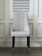 Gold-Tone Microfiber-Leather Dining Chair