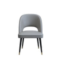 Wood-Frame Microfiber-Leather Dining Chair