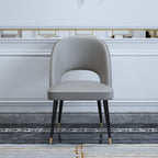 Wood-Frame Microfiber-Leather Dining Chair