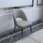Wood-Frame Microfiber-Leather Dining Chair