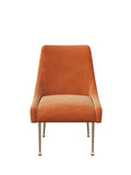 Wood-Frame Metal-Frame Velvet Dining Chair