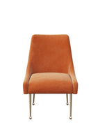 Wood-Frame Metal-Frame Velvet Dining Chair