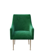 Wood-Frame Metal-Frame Velvet Dining Chair