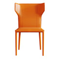 Metal-Frame Saddle-Leather Dining Chair