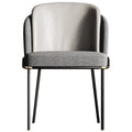 Gold-Tone Microfiber-Leather Dining Chair