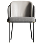 Gold-Tone Microfiber-Leather Dining Chair