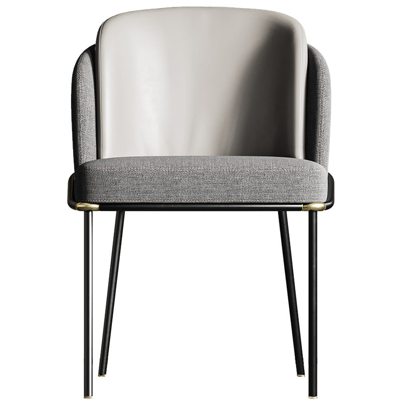 Gold-Tone Microfiber-Leather Dining Chair