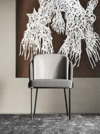 Gold-Tone Microfiber-Leather Dining Chair