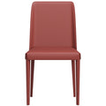 Metal-Frame Saddle-Leather Dining Chair