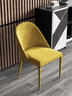 Metal-Frame Fabric-Upholstered Dining Chair