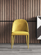 Metal-Frame Fabric-Upholstered Dining Chair